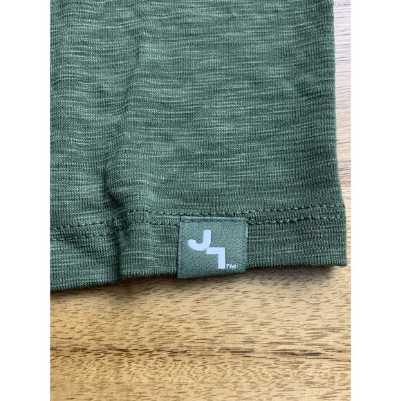 Joylab Womens Olive Green Open-Back Cropped Boxy Fit Activewear T-Shirt Small - Picture 6 of 9